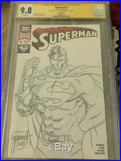 Cyborg Superman Sketch Cover Original Art By Tom Grummett Hank Henshaw Cgc 9.8