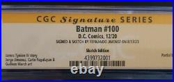 DC BATMAN #100 CGC 9.8 SS? Joker ORIGINAL ART SKETCH, LOW POP COUNT