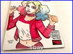 DC Harley Quinn Invades SDCC (2014) #1 Adrian Ropp Original Art Sketch Cover NM