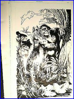 DC Tryout page original art Rags Morales Swamp Thing Bernie Wrightson Creation