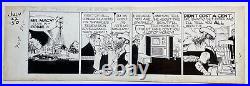 DICK TRACY Original Daily Strip Art 1950 by CHESTER GOULD / EARLY TELEVISION