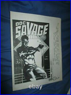 DOC SAVAGE Original Art Cover Prelim Sketch/Page by Tony Harris