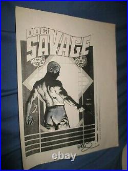 DOC SAVAGE Original Art Cover Prelim Sketch/Page by Tony Harris