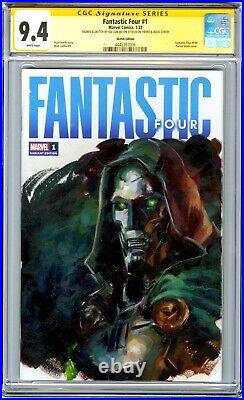 DOOM FANTASTIC FOUR OIL PAINTED SKETCH COVER by Kai Lun Qu CGC 9.4