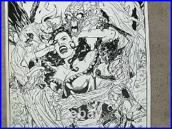 DREW JOHNSON Zenescope GRIMM FAIRY TALES Wonderland #51 Original Comic Art COVER