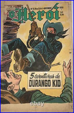 DURANGO KID WESTERN PUBLISHED GOLDEN AGE COVER ORIGINAL ART WORK NOV Year 1956
