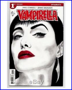 DYNAMITE Comics VAMPIRELLA #1 Original Art Blank Sketch Cover BLOOD SEX ANGELINA