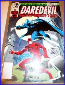 Daredevil 158 COVER ART Hand Painted & Lettering 1978 FRANK MILLER Original CG