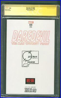 Daredevil 600 CGC 9.8 SS Joe Quesada Original art sketch Variant Cover C 2018
