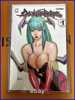 Darkstalkers Morrigan #1 Original Art Sketch Cover by Gus Mauk with COA