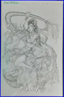 Dawn McTeigue Original 11 X 17 Art Work of Divinica #4 Magu Dragon Cover! NM