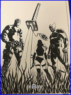 Dead-Pool #50 Original Cover Art by Dave Johnson! Wolverine Psylocke Deadpool
