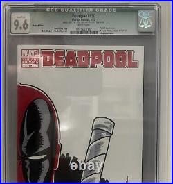 Deadpool Original 2 Cover Art by Ken Haeser Signed & Sketched CGC 9.8! 7 out 10