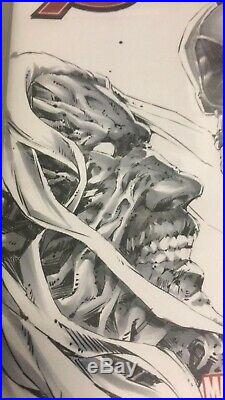 Deadpool & Shredded Man Original Art Sketch Cover By Kael Ngu Cbcs 9.8! Marvel
