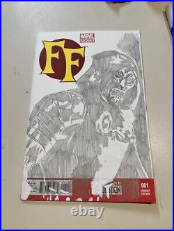 Doctor Doom Fantastic Four #1 Sketch Cover Chris Mcjunkin Original Art Marvel