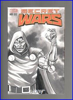 Doctor Doom Original Art Sketch By Mike Rooth! Blank Variant! Beautiful