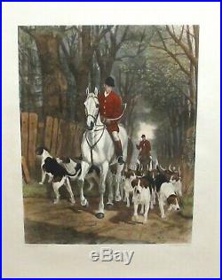 E. A. S. Douglas Morning Going To Cover. Original Hand Colored Large Engraving