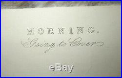 E. A. S. Douglas Morning Going To Cover. Original Hand Colored Large Engraving