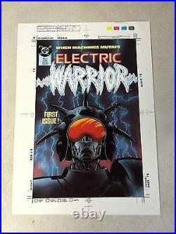 ELECTRIC WARRIOR #1 ART original cover proof MACHINES MUTATE STUNNING 1986