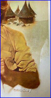 ENRIC ENRICH TORRES PRAT Original Oil Painting Book Cover Illustration 1982
