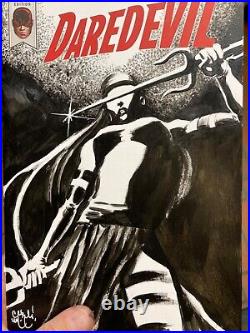 Elektra Daredevil #1 Sketch Cover Chris Mcjunkin Original Art Marvel