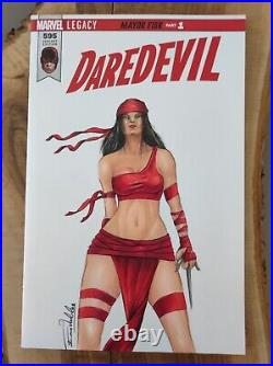 Elektra Daredevil Blank Cover Original art Sketch by Emre Varlibas