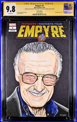 Empyre #1 Cgc Ss 9.8 Stan Lee Original Art Sketch Avengers Fantastic Four Marvel