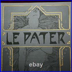 Exrare Original 1899 Alphonse Mucha Le Pater Cover Huge Gold Art Nouveau Beauty
