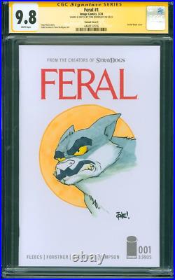 FERAL 1 CGC 9.8 SS Rodriguez Stray Dogs original art Sketch 3/24