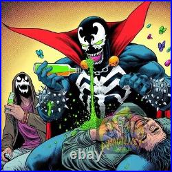 Fake Cover 10 Spawn Hurts People AI Humor Image Framed Canvas