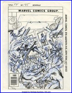 Fantastic Four #185 Original Preliminary Cover art by Dave Cockrum 1977 Harkness