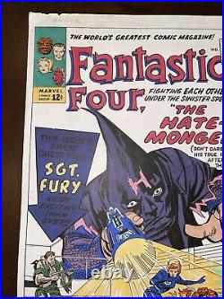 Fantastic Four #21 COVER RECREATION ORIGINAL COMIC ART 11x 17 Color Hand Inked