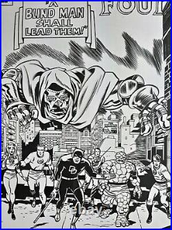 Fantastic Four #39 Kirby Marvel Cover Dr. Doom Daredevil Original Production Art