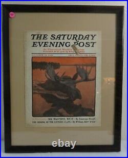 Framed Saturday Evening Post Cover 1905 Original Artwork by Phillip Goodwin