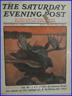 Framed Saturday Evening Post Cover 1905 Original Artwork by Phillip Goodwin