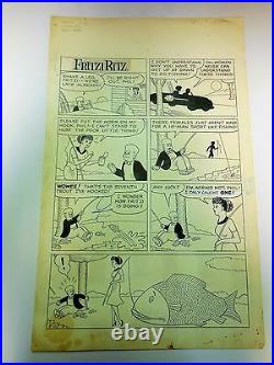 Fritzi Ritz Original Cover Art Ernie Bushmiller