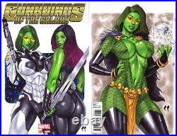 GAMORA Guardians of the Galaxy Original Art Sketch Cover by Chris Foulkes