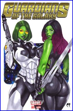 GAMORA Guardians of the Galaxy Original Art Sketch Cover by Chris Foulkes