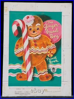 GEORGE TRIMMER 1952 Original Cover Art The Gingerbread Boy Paint Book (A138)