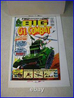 GI COMBAT #147 original COVER color separation art DC 1971 HAUNTED TANK WAR