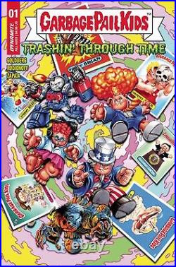 Garbage Pail Kids Trashin' Through Time comic original cover art by Chris Meeks