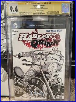 Geoff Isherwood Harley Quinn 0 Sketch Cover Cgc As 9.4 Original Art Commision