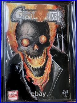 Ghost Rider Blank Variant Sketch Cover Chris Mcjunkin Original Art Cgc 9.6