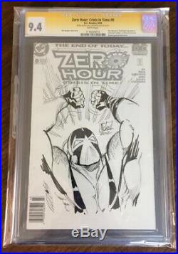 Graham Nolan Bane Original Art Sketch Cover Zero Hour # 0 Cgc Ss 9.4 Batman DC
