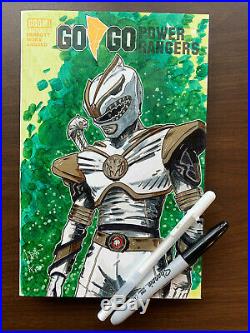 Green Ranger White Ranger Power Rangers Original Art Blank Variant Sketch Cover