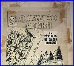 HAWKMAN HAWKGIRL DC COMICS EXCLUSIVE BRAZILIAN COVER ORIGINAL ART WORK Year 1969