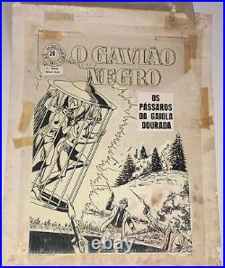HAWKMAN HAWKGIRL DC COMICS EXCLUSIVE BRAZILIAN COVER ORIGINAL ART WORK Year 1969