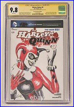 Harley Quinn #0. Doug Mahnke Sketch. Cgc 9.8 Ss. Blank. Art Full Color