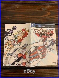 Harley Quinn #0 Original Art Sketch Cover Variant Blank Comic Book DC Batman