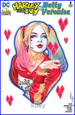 Harley Quinn DC Comics Original Art Sketch Cover by Artist Lance HaunRogue